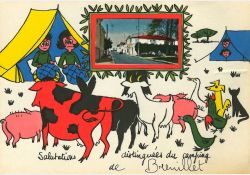 Carte postale humoristique des années 60 - 01 / Visuel : D.R.