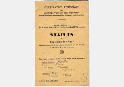 Statuts de la Coopérative régionale des Charentes et du Poitou, Saintes, 1949 / Visuel : D.R.